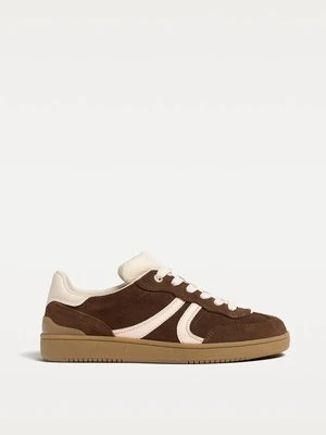 Stradivarius Skórzane tenisówki w stylu casual  BRĄZOWY