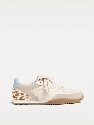 Stradivarius Sneakersy z detalem zwierzęcy wzór  ECRU