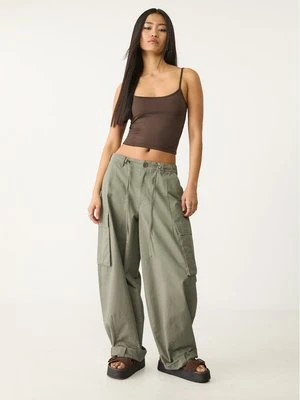 Stradivarius Spadochroniarskie spodnie cargo  Khaki