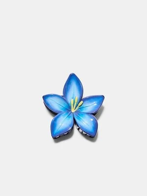 Stradivarius Spinka do włosów z kwiatkiem  Błękit elektryczny