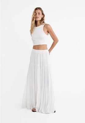 Stradivarius Spódnica maxi w stylu boho  Biały