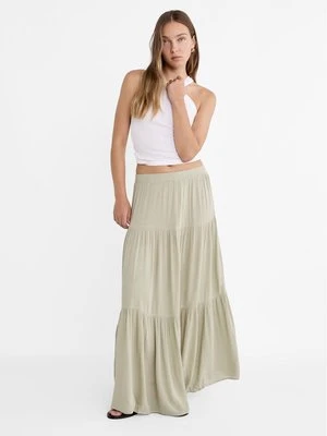 Stradivarius Spódnica maxi w stylu boho  Khaki