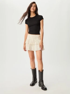 Stradivarius Spódnico-spodnie mini z falbanami  SZARY DENIM