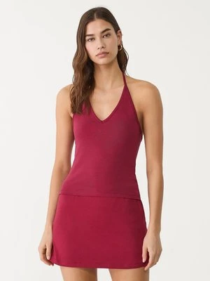 Stradivarius Spódnicospodenki mini  Ciemnoczerwony