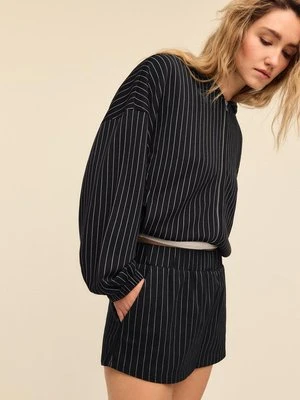 Stradivarius Spódnicospodenki w prążki  Waniliowy