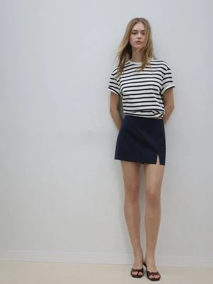 Stradivarius Spódnicospodnie z rozcięciem z boku  Morski