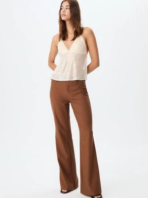 Stradivarius Spodnie dzwony wizytowe  Brązowy