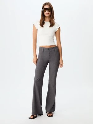 Stradivarius Spodnie dzwony wizytowe  Ciemnoszary