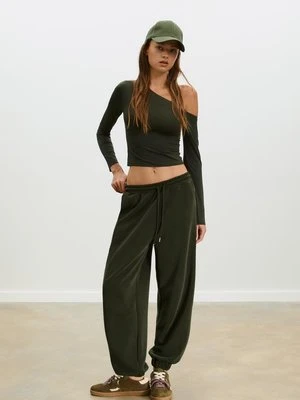 Stradivarius Miękkie spodnie jogger baggy  0-526