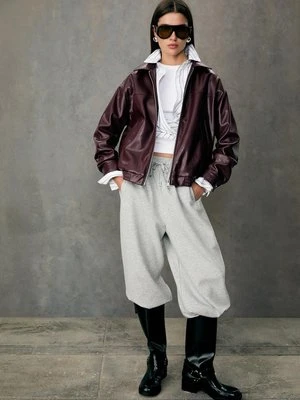 Stradivarius Pantalón jogger barrell balloon  Popielaty