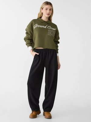 Stradivarius Spodnie jogger balloon  Czarny