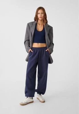 Stradivarius Spodnie jogger boyfriend z dresowej dzianiny  Morski