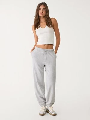 Stradivarius Spodnie jogger z dzianiny dresowej  Popielaty