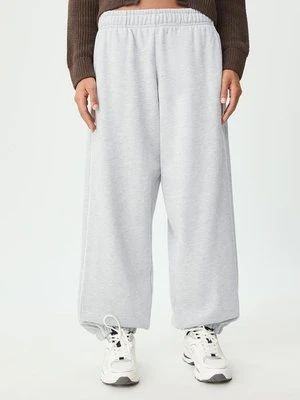 Stradivarius Spodnie jogger z lampasem  Popielaty