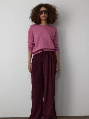 Stradivarius Spodnie jogger ze sznurkami z sztruksu  Fioletowy