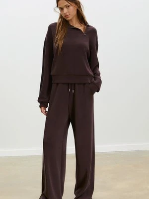 Stradivarius Spodnie palazzo o miękkim dotyku  Brązowy