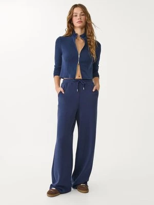 Stradivarius Spodnie palazzo o miękkim dotyku  Morski