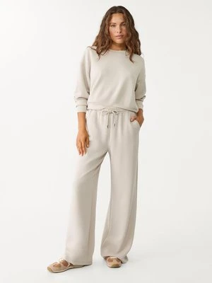 Stradivarius Spodnie palazzo o miękkim dotyku  Szary