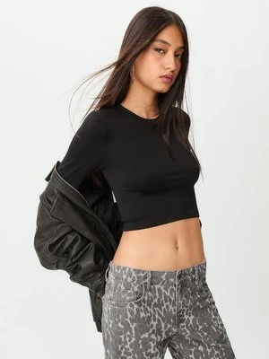 Stradivarius Spodnie straight w panterkę  Khaki