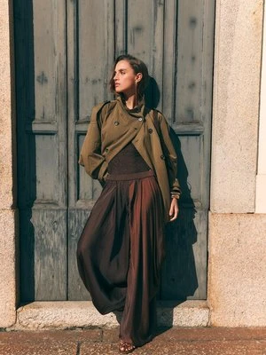 Stradivarius Spodnie typu alladynki super objętość  Brązowy