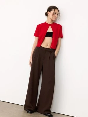 Stradivarius Spodnie wizytowe o miękkim dotyku  Brązowy