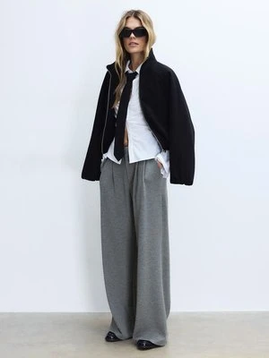 Stradivarius Spodnie wizytowe o miękkim dotyku  Ciemnoszary