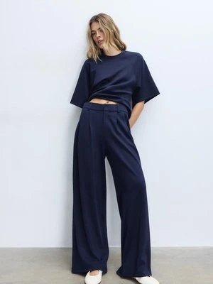 Stradivarius Spodnie wizytowe o miękkim dotyku  Morski