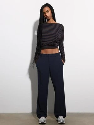 Stradivarius Spodnie wizytowe z kieszeniami  Morski