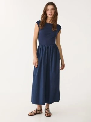 Stradivarius Sukienka midi łączona  Morski