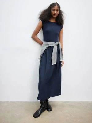 Stradivarius Sukienka midi łączona  Morski