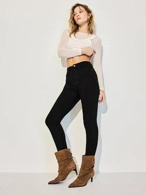 Stradivarius Super wysoki stan  Czarny