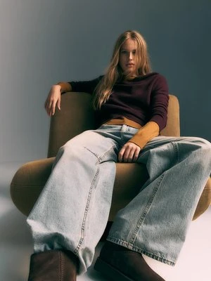 Stradivarius Sweter 100% wełna ekstra miękka