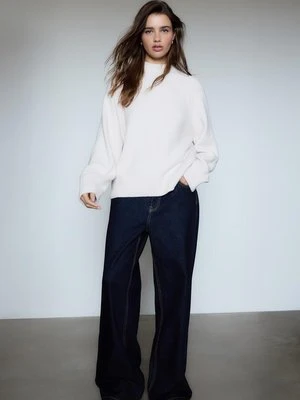 Stradivarius Sweter z dzianiny basic  Szary