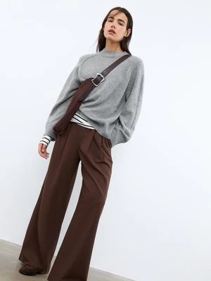 Stradivarius Sweter z dzianiny podstawowy  Ciemnoszary