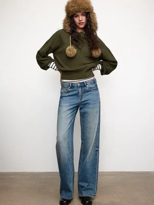 Stradivarius Sweter z dzianiny z golfem  0-525