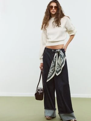 Stradivarius Sweter z dzianiny z golfem  Ecru