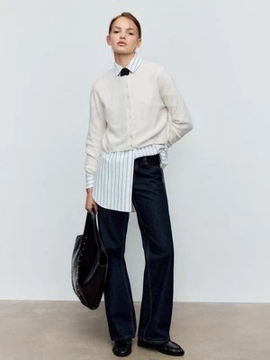 Stradivarius Sweter z dzianiny z guzikami, miękki w dotyku  Szary