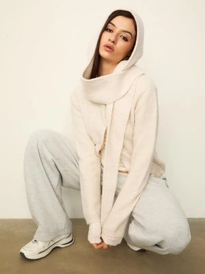 Stradivarius Kardigan z dzianiny z guzikami  Ecru