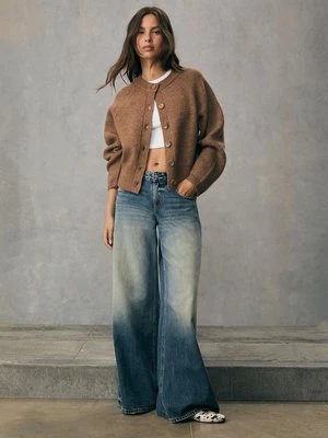 Stradivarius Sweter z guzikami  Jasny wielbłądzi