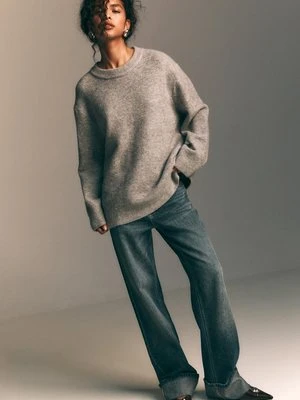 Stradivarius Sweter z miękkiej dzianiny  Popielaty