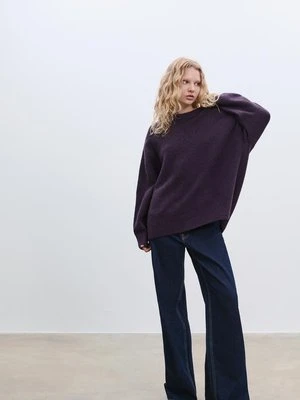 Stradivarius Sweter z miękkiej dzianiny  Purpurowy