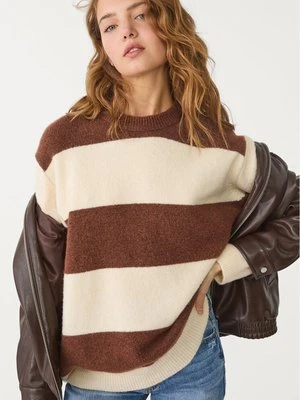 Stradivarius Sweter z miękkiej dzianiny Soft Touch  Brązowy
