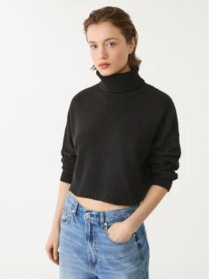 Stradivarius Sweter z miękkiej dzianiny Soft Touch  Czarny