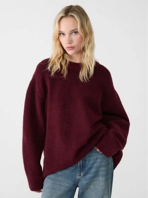 Stradivarius Sweter z miękkiej dzianiny Soft Touch  Fioletowy