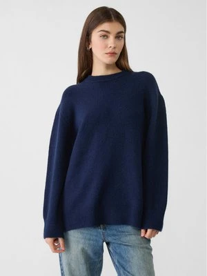 Stradivarius Sweter z miękkiej dzianiny Soft Touch  Morski