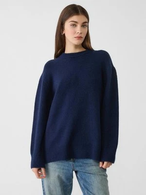 Stradivarius Sweter z miękkiej dzianiny Soft Touch  Morski
