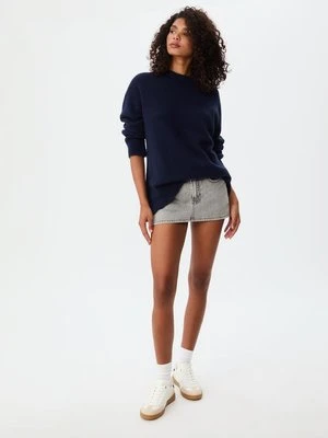 Stradivarius Sweter z miękkiej dzianiny Soft Touch  Morski