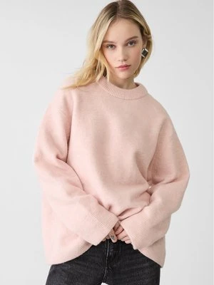 Stradivarius Sweter z miękkiej dzianiny Soft Touch  Pastelowy róż