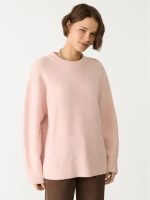 Stradivarius Sweter z miękkiej dzianiny Soft Touch  Pastelowy róż