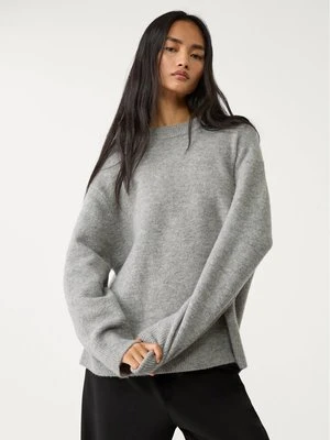 Stradivarius Sweter z miękkiej dzianiny Soft Touch  Popielaty